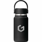 Hydro Flask Micro Hydro Mini Bottle with FlexClip, 6.7 oz - Black - Front