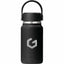 Hydro Flask Micro Hydro Mini Bottle with FlexClip, 6.7 oz - Black - Front