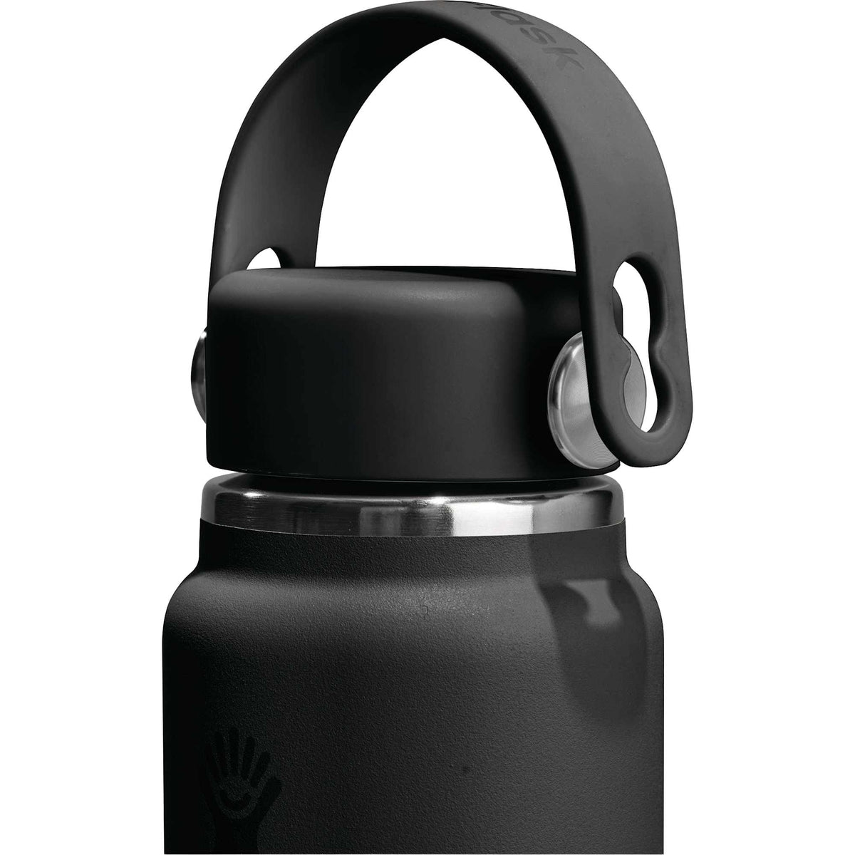 Hydro Flask Micro Hydro Mini Bottle with FlexClip, 6.7 oz Laser Engraving - Black - Detail