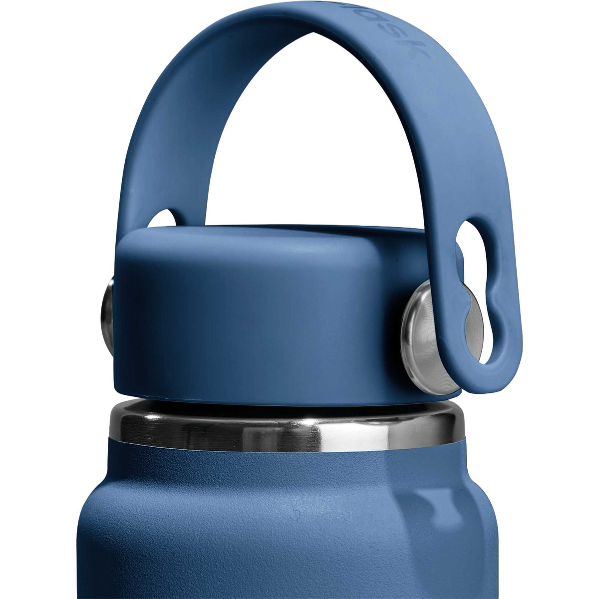 Hydro Flask Micro Hydro Mini Bottle with FlexClip, 6.7 oz Laser Engraving - Harbor Blue - Front Detail