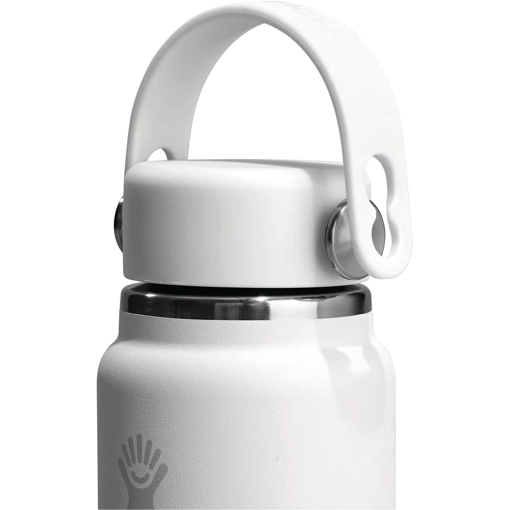 Hydro Flask Micro Hydro Mini Bottle with FlexClip, 6.7 oz Laser Engraving - White - Photo