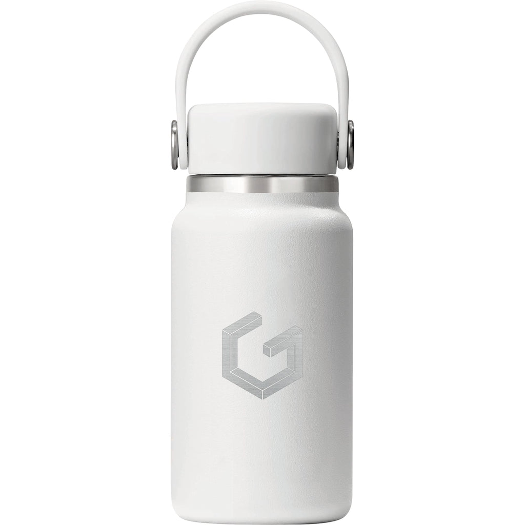 Hydro Flask Micro Hydro Mini Bottle with FlexClip, 6.7 oz - White - Front