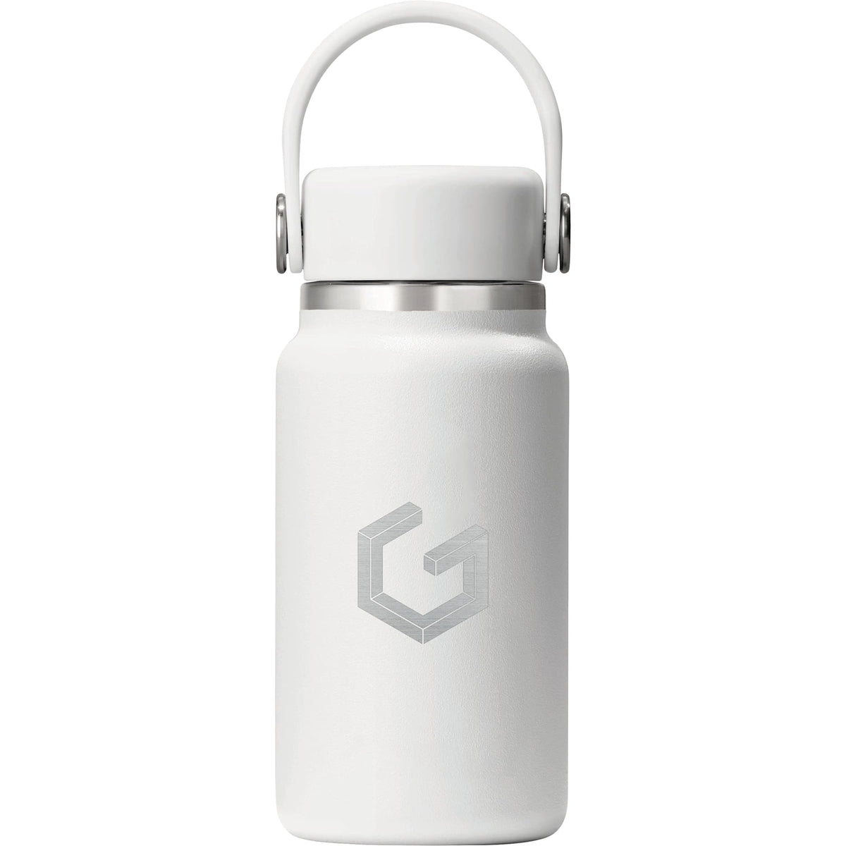 Hydro Flask Micro Hydro Mini Bottle with FlexClip, 6.7 oz - White - Front