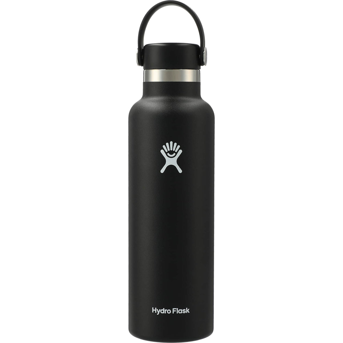 Hydro Flask Standard Mouth Bottle with Flex Cap, 21 oz Full Color - Black - Back