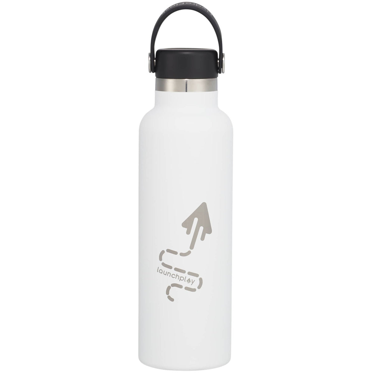 Hydro Flask Standard Mouth Bottle with Flex Cap, 21 oz Full Color - White - Front