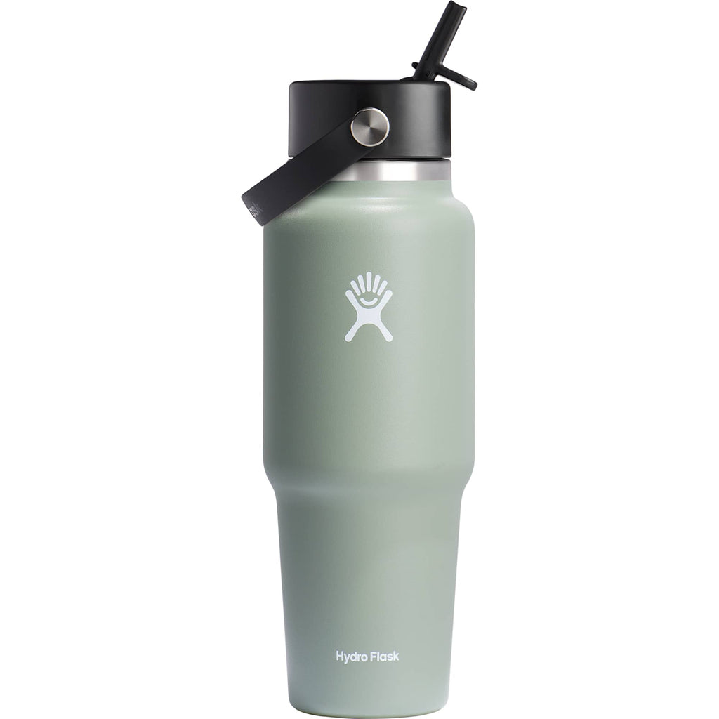Hydro Flask Travel Bottle with Flex Straw Cap, 32 oz - Agave - Back