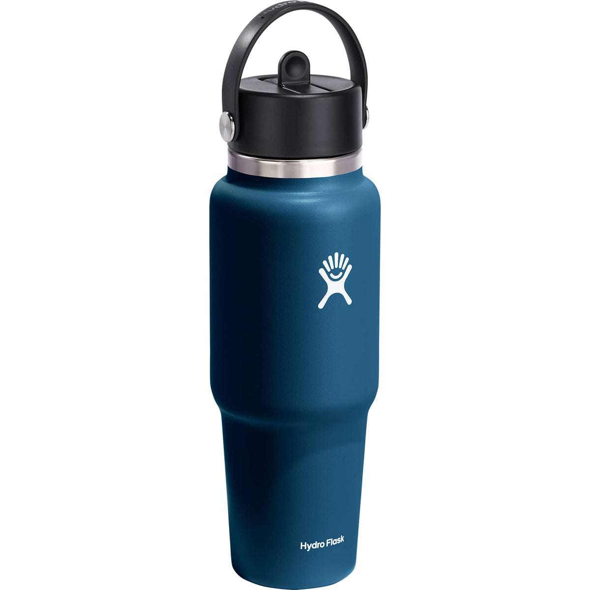 Hydro Flask Travel Bottle with Flex Straw Cap, 32 oz Full Color - Indigo - Right Angle