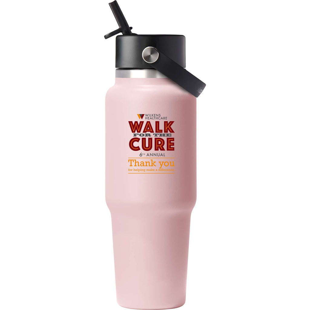 Hydro Flask Travel Bottle with Flex Straw Cap, 32 oz Full Color - Trillium - Front