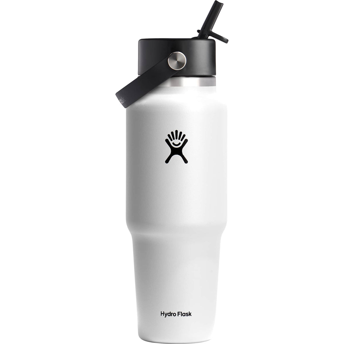 Hydro Flask Travel Bottle with Flex Straw Cap, 32 oz Full Color - White - Back