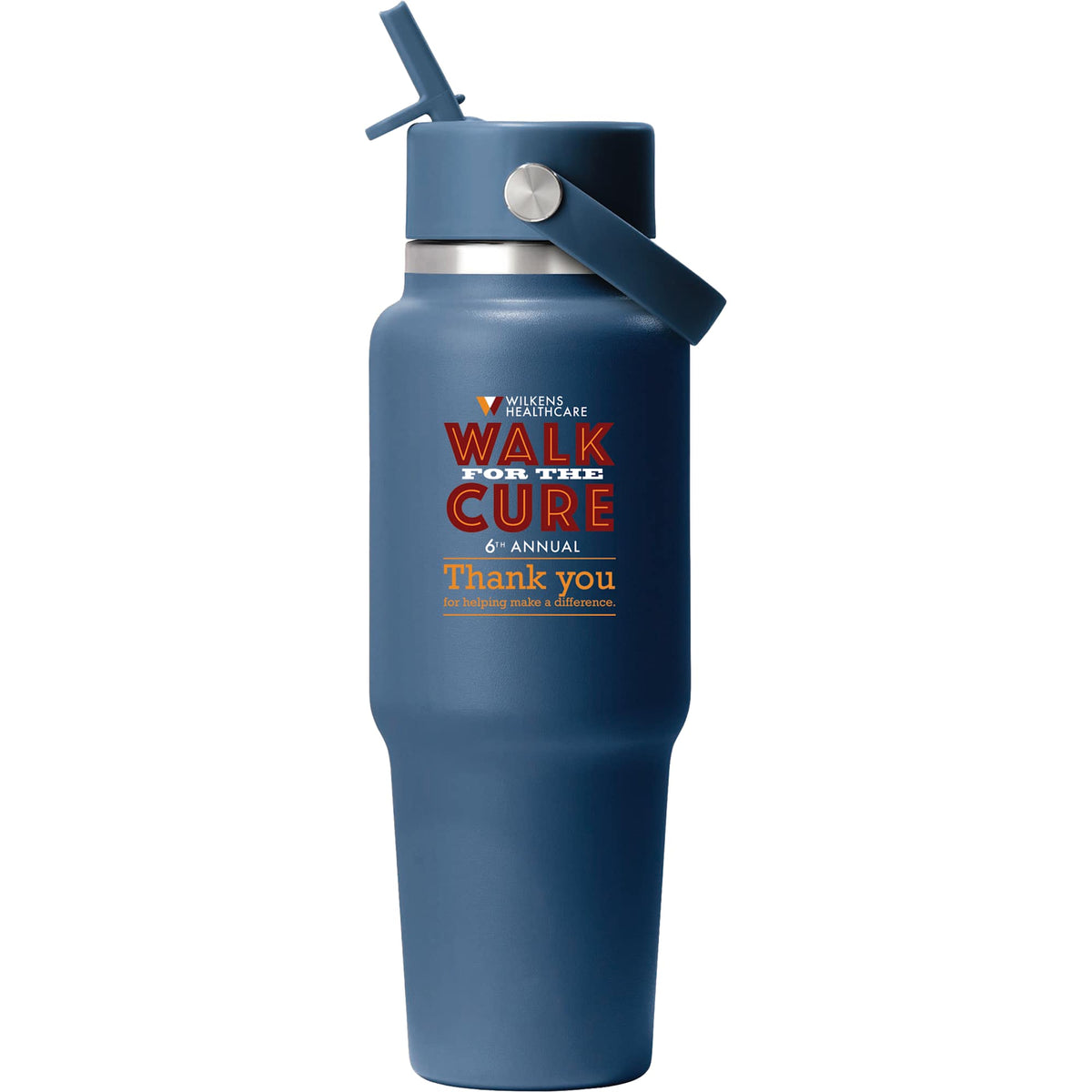 Hydro Flask Travel Bottle with Flex Straw Cap, 32 oz - Harbor Blue - Front