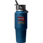 Hydro Flask Travel Bottle with Flex Straw Cap, 32 oz - Indigo - Front