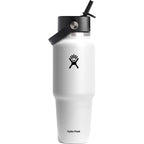 Hydro Flask Travel Bottle with Flex Straw Cap, 32 oz - White - Back