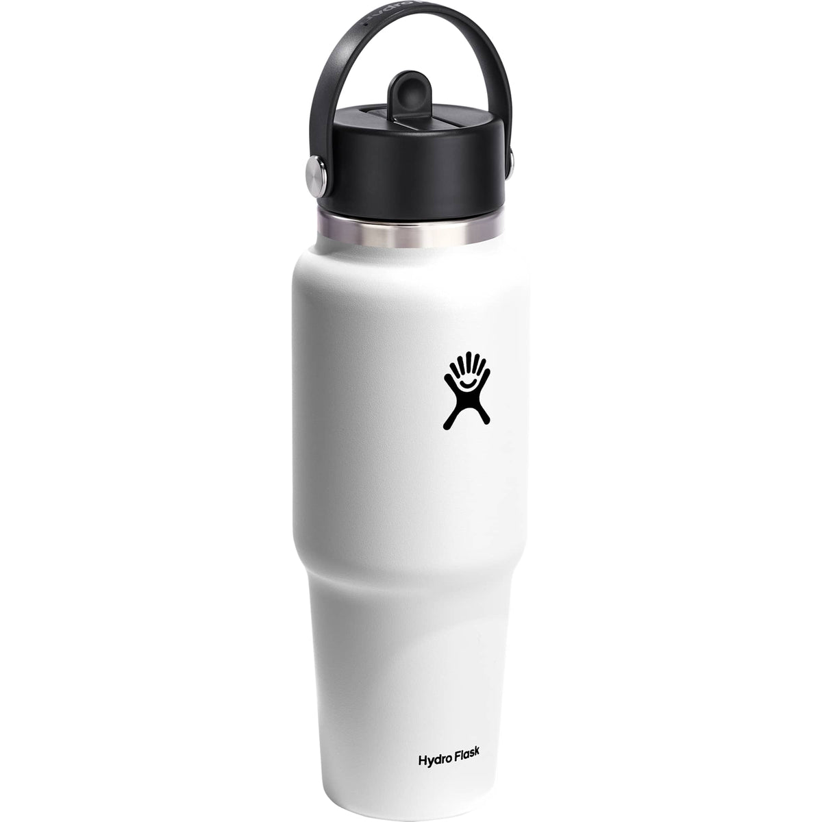 Hydro Flask Travel Bottle with Flex Straw Cap, 32 oz - White - Right Angle