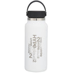 Hydro Flask Wide Mouth Bottle with Flex Cap, 32 oz Laser Engraving - White - Front