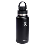 Hydro Flask Wide Mouth Bottle with Flex Chug Cap, 32 oz - Black - Right Angle