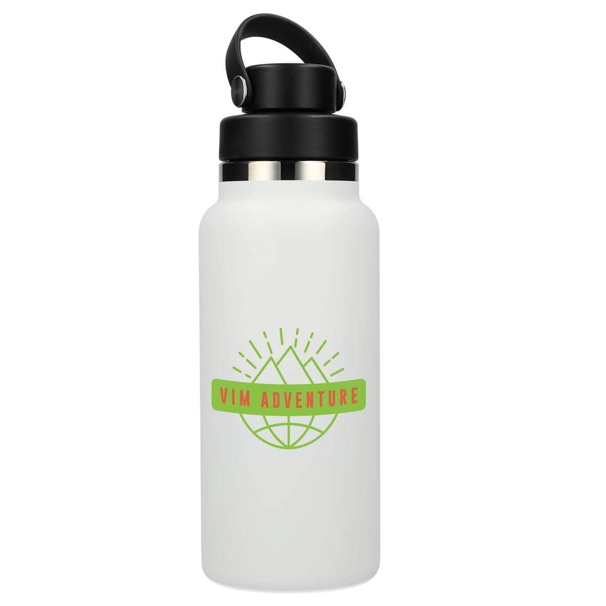 Hydro Flask Wide Mouth Bottle with Flex Chug Cap, 32 oz - White - Front