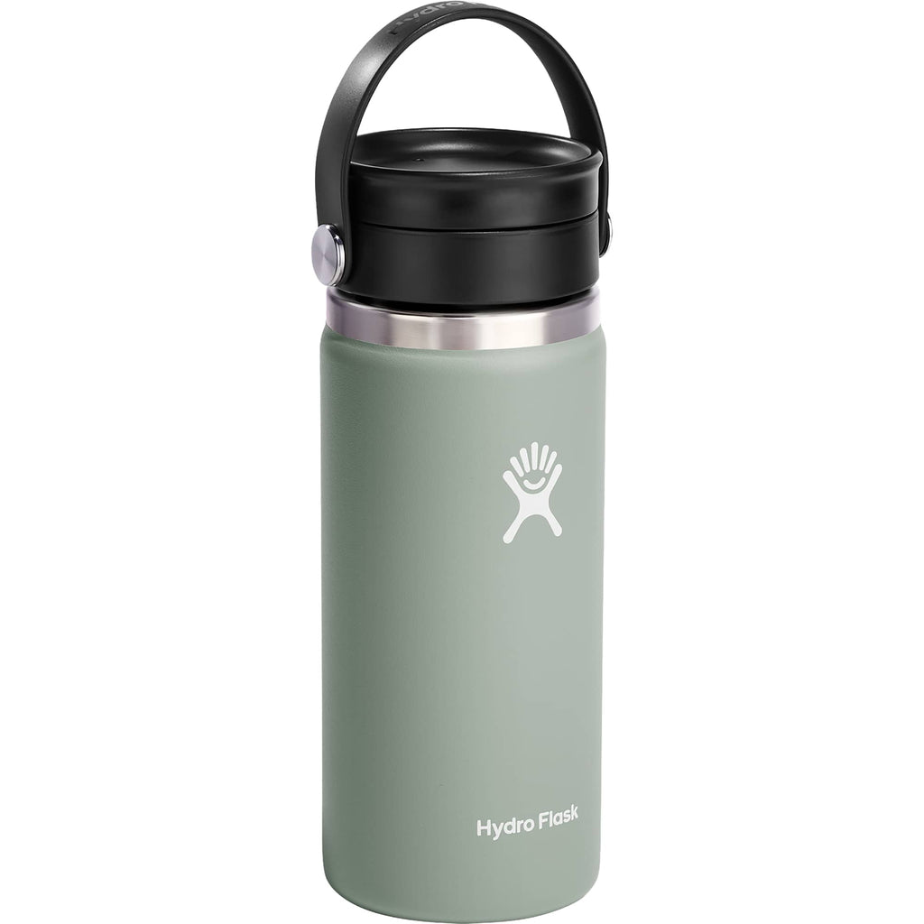 Hydro Flask Wide Mouth Bottle with Flex Sip Lid, 16 oz Laser Engraving - Agave - Right Angle