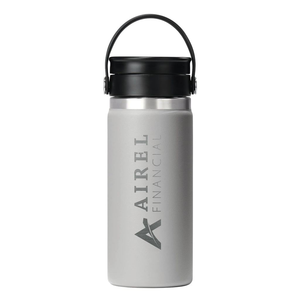 Hydro Flask Wide Mouth Bottle with Flex Sip Lid, 16 oz Laser Engraving - Birch - Front