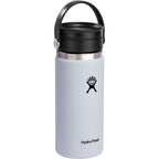 Hydro Flask Wide Mouth Bottle with Flex Sip Lid, 16 oz Laser Engraving - White - Right Angle
