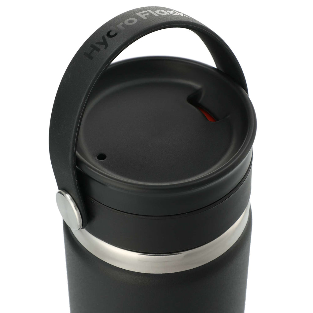 Hydro Flask Wide Mouth Bottle with Flex Sip Lid, 20 oz Full Color - Black - Right Angle 2