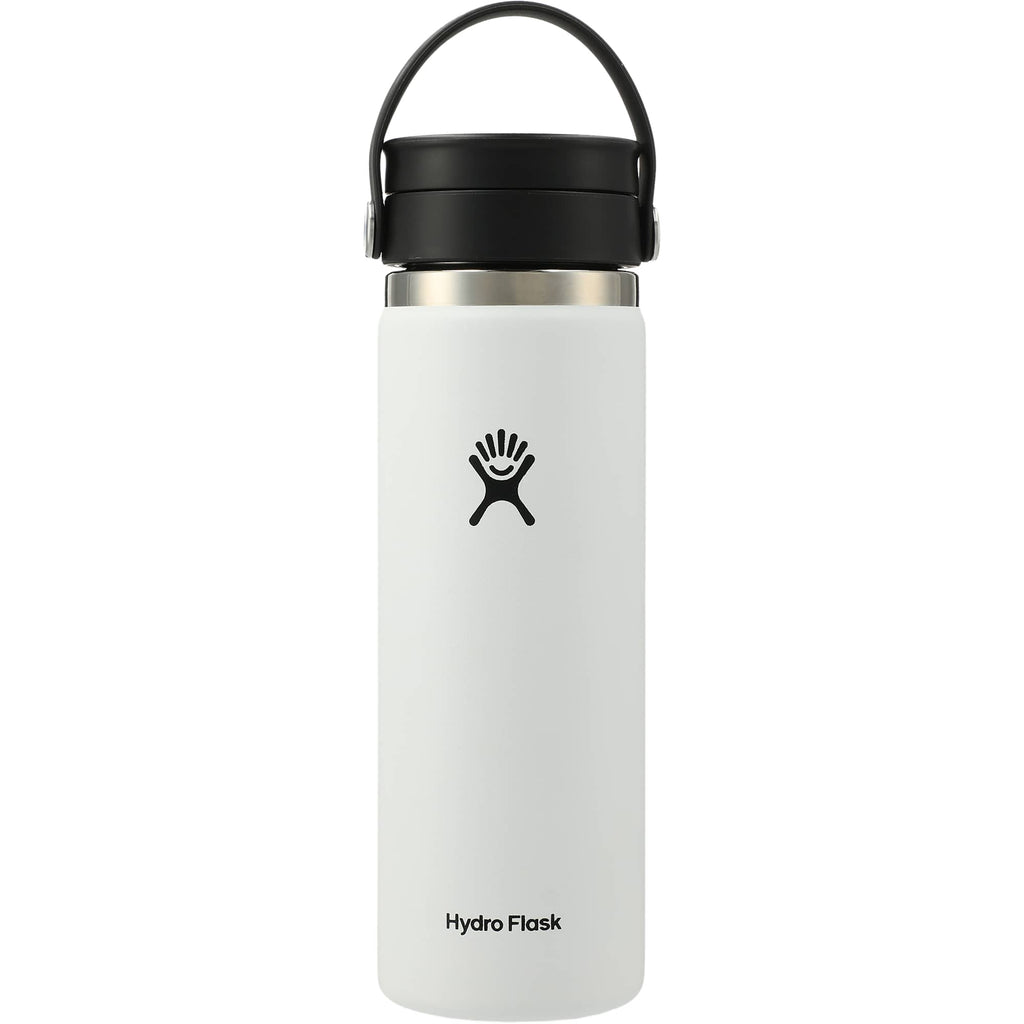 Hydro Flask Wide Mouth Bottle with Flex Sip Lid, 20 oz Full Color - White - Back