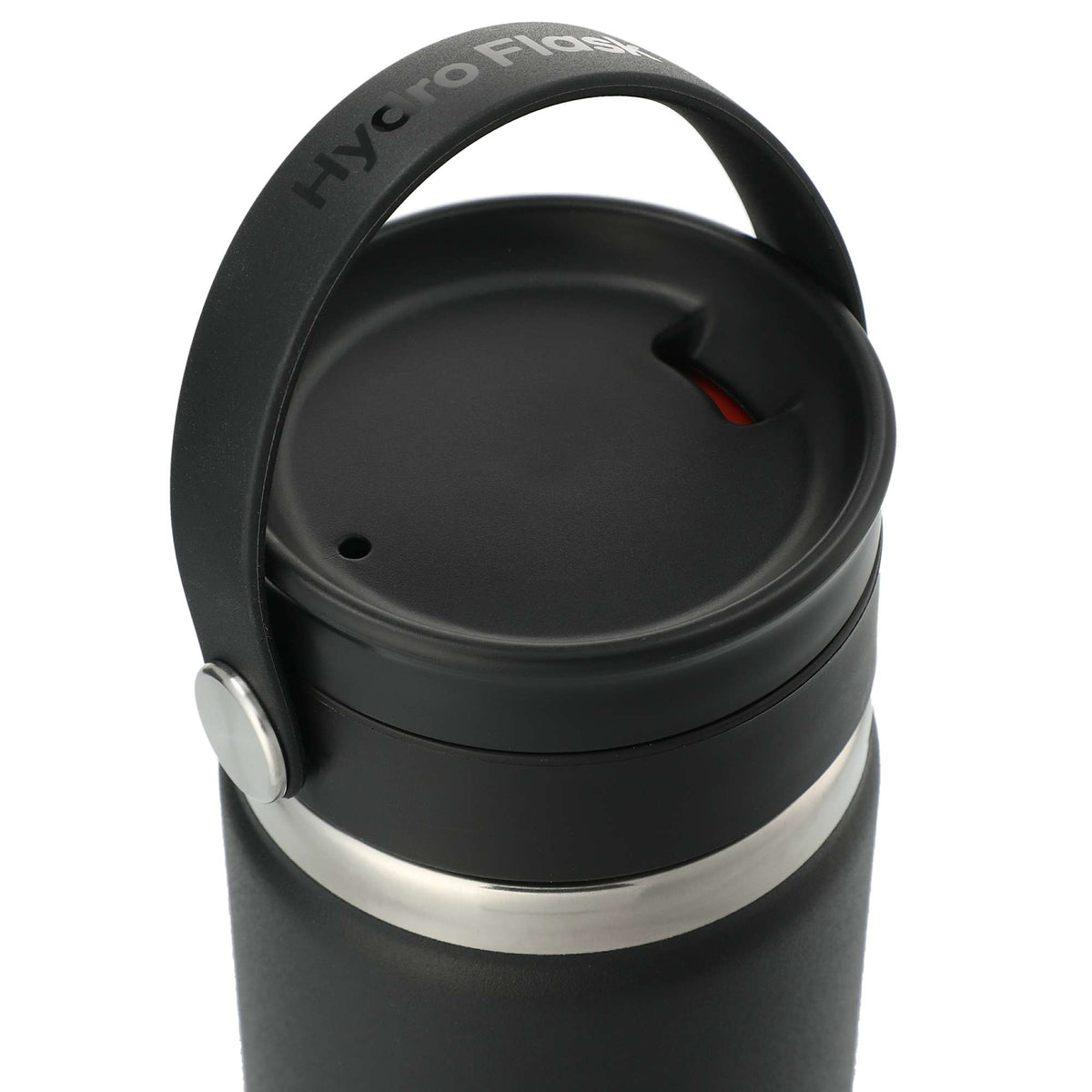 Hydro Flask Wide Mouth Bottle with Flex Sip Lid, 20 oz Laser Engraving - Black - Right Angle 2