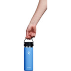 Hydro Flask Wide Mouth Bottle with Flex Sip Lid, 20 oz Laser Engraving - Cascade - Back Holding
