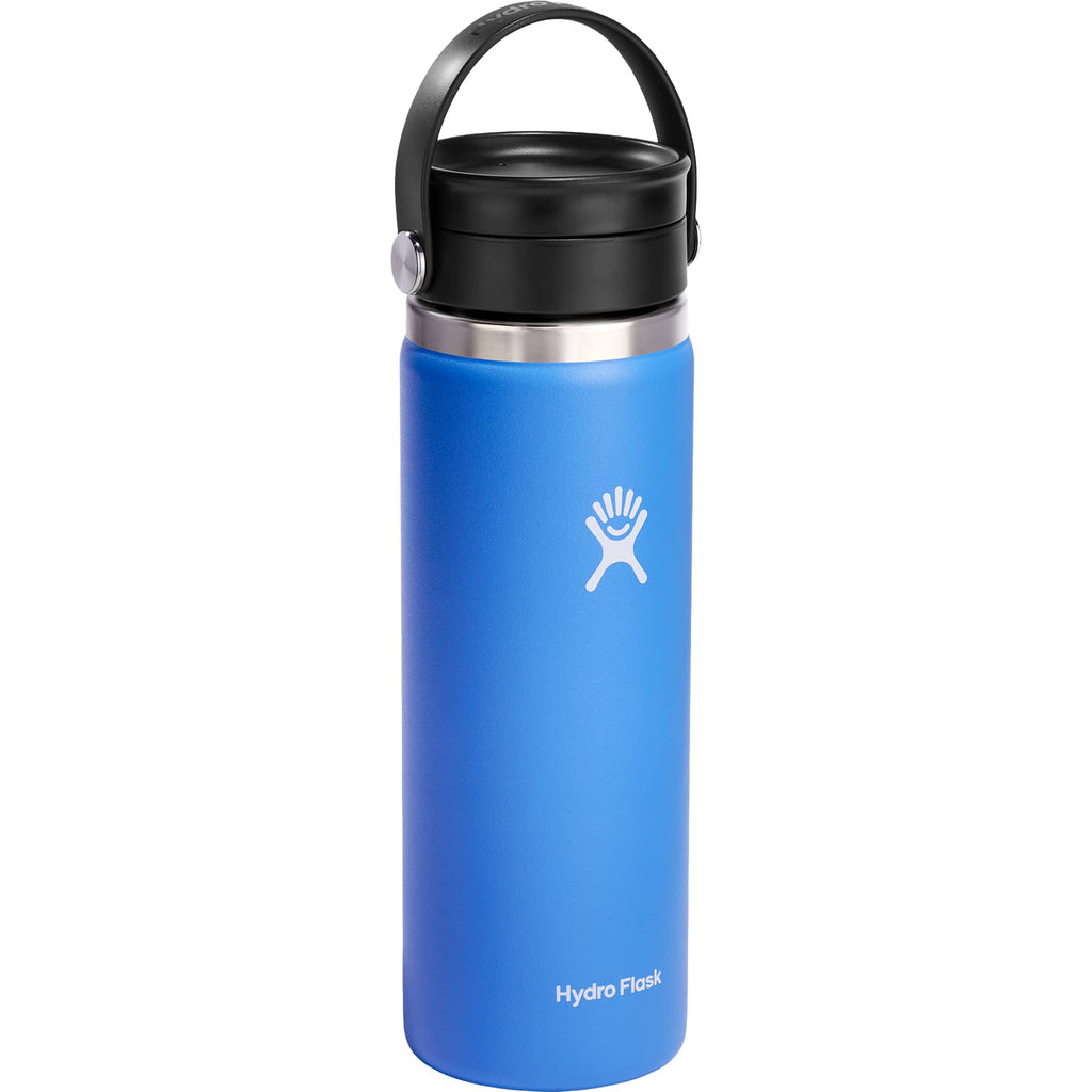 Hydro Flask Wide Mouth Bottle with Flex Sip Lid, 20 oz Laser Engraving - Cascade - Right Angle