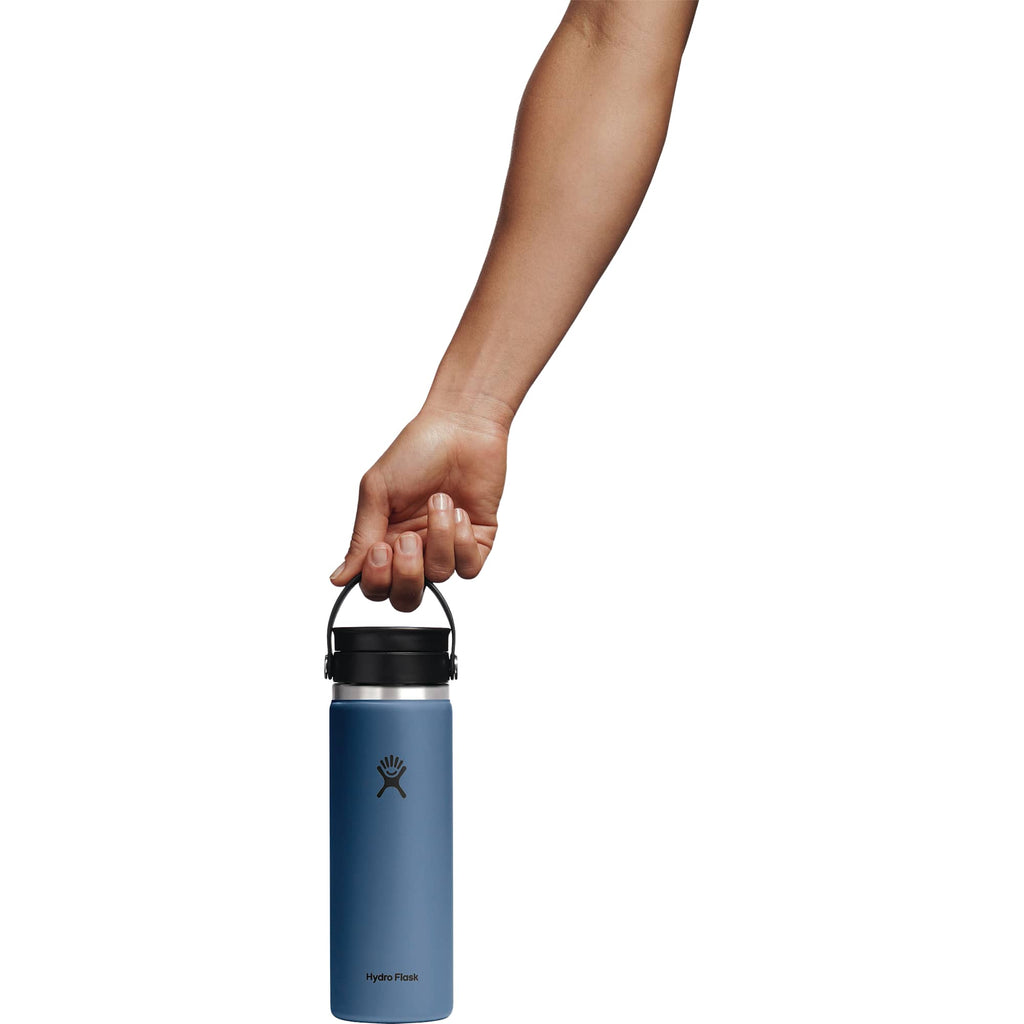 Hydro Flask Wide Mouth Bottle with Flex Sip Lid, 20 oz Laser Engraving - Harbor Blue - Photo 4