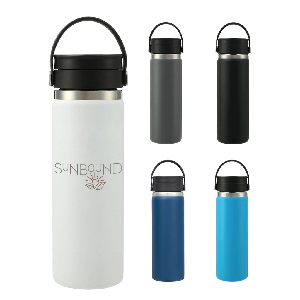 Hydro Flask Wide Mouth Bottle with Flex Sip Lid, 20 oz Laser Engraving - White - Front Group 2