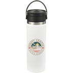 Hydro Flask Wide Mouth Bottle with Flex Sip Lid, 20 oz Laser Engraving - White - Front