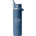 Hydro Flask Wide Mouth Bottle with Flex Straw Cap, 24 oz - Harbor Blue - Front