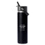 Hydro Flask Wide Mouth Bottle with Flex Straw Cap, 24 oz Laser Engraving - Black - Back