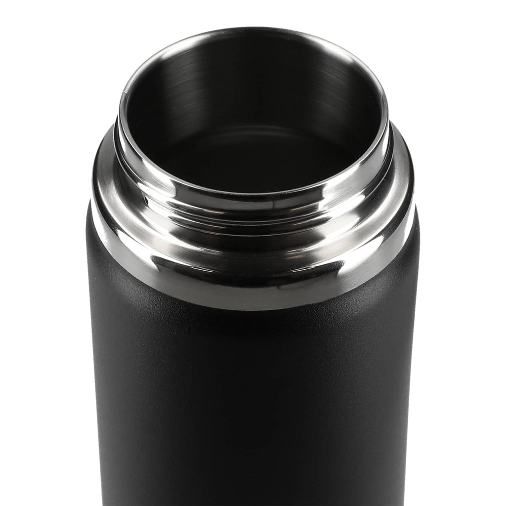 Hydro Flask Wide Mouth Bottle with Flex Straw Cap, 24 oz Laser Engraving - Black - Top 2