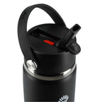 Hydro Flask Wide Mouth Bottle with Flex Straw Cap, 24 oz Laser Engraving - Black - Top 3