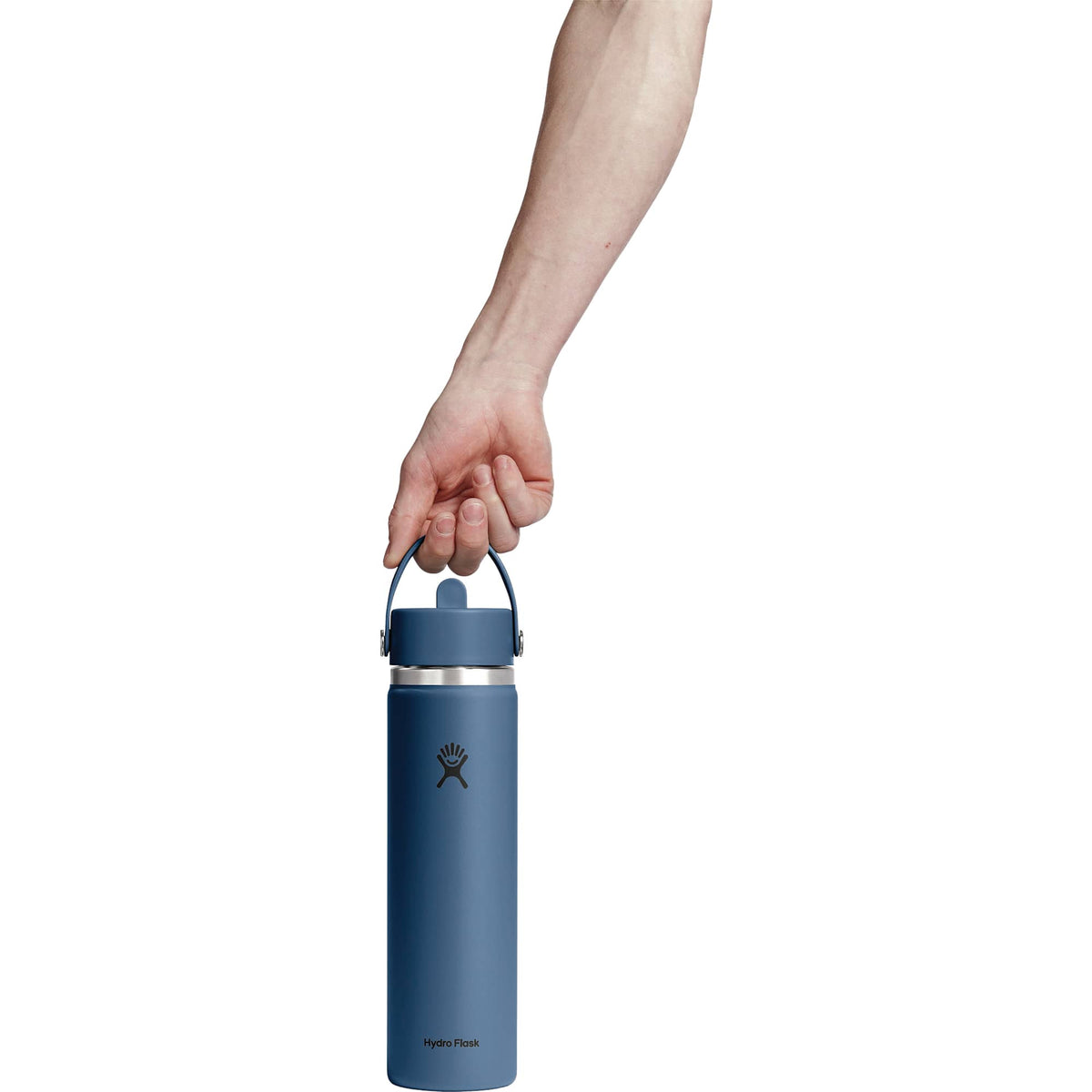 Hydro Flask Wide Mouth Bottle with Flex Straw Cap, 24 oz Laser Engraving - Harbor Blue - Photo 3