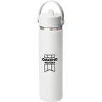 Hydro Flask Wide Mouth Bottle with Flex Straw Cap, 24 oz Laser Engraving - White - Right Angle