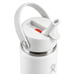Hydro Flask Wide Mouth Bottle with Flex Straw Cap, 24 oz Laser Engraving - White - Top 3