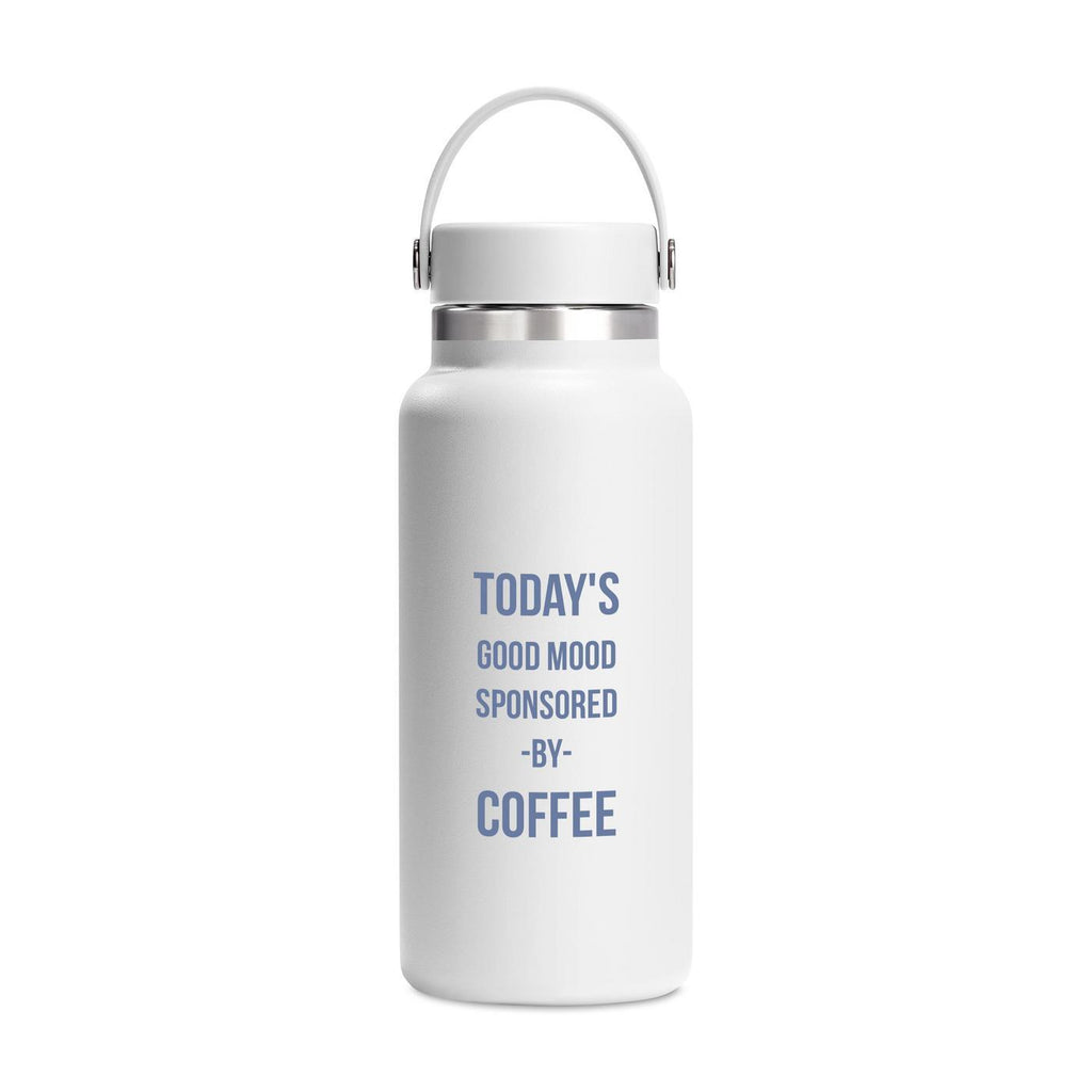 Hydro Flask Wide Mouth Insulated Bottle, 32 oz Full Color - White - View 1