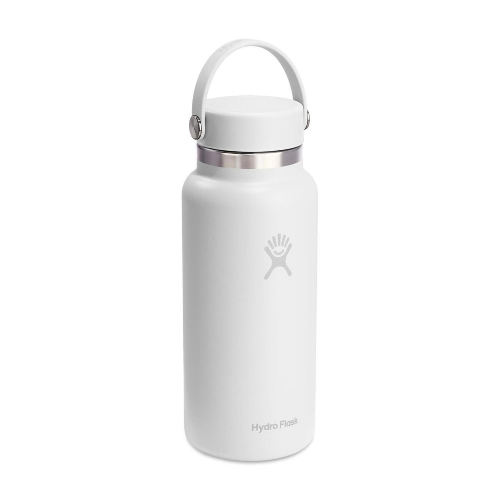 Hydro Flask Wide Mouth Insulated Bottle, 32 oz Full Color - White - View 3