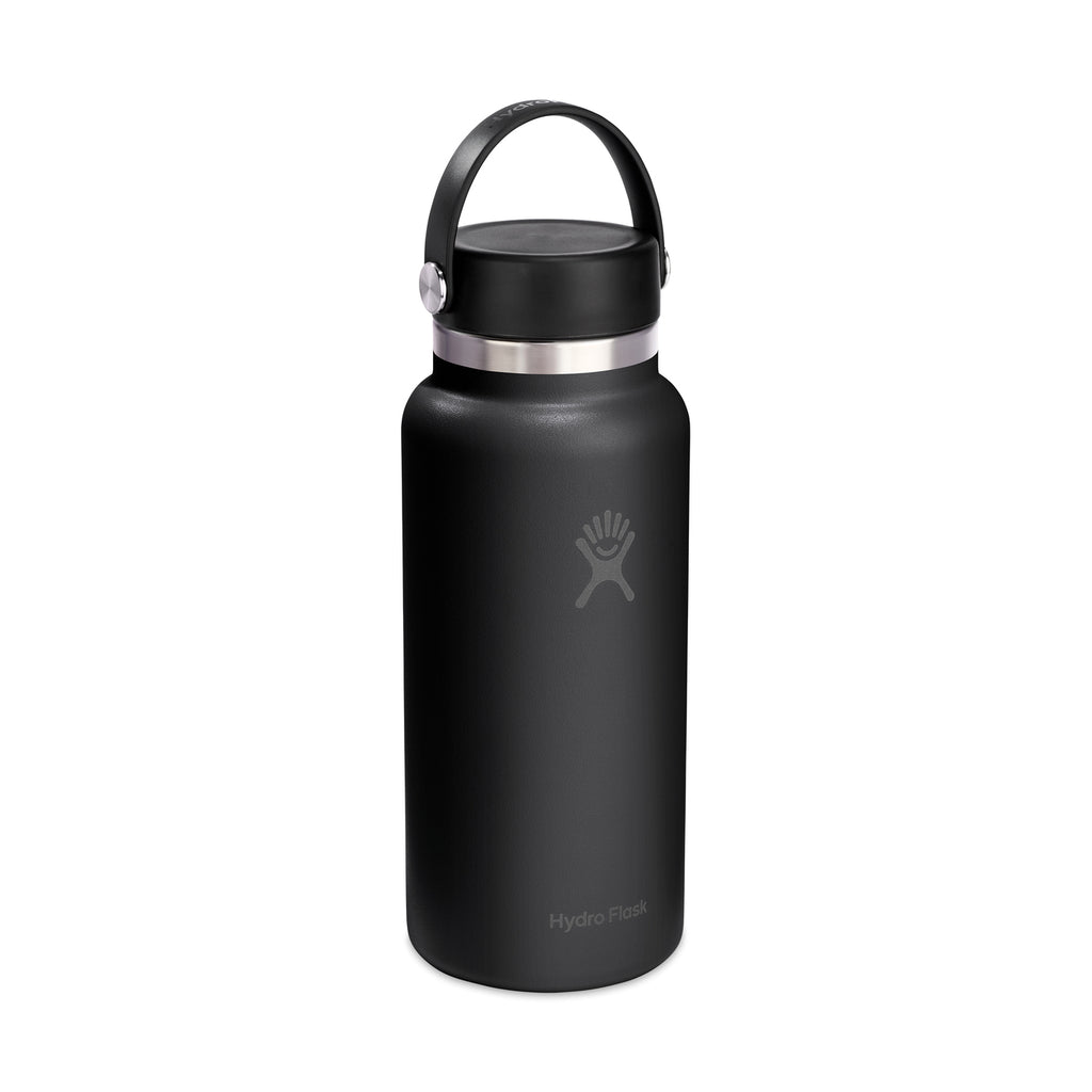 Hydro Flask Wide Mouth Insulated Bottle, 32 oz Laser Engraving - Black - View 3