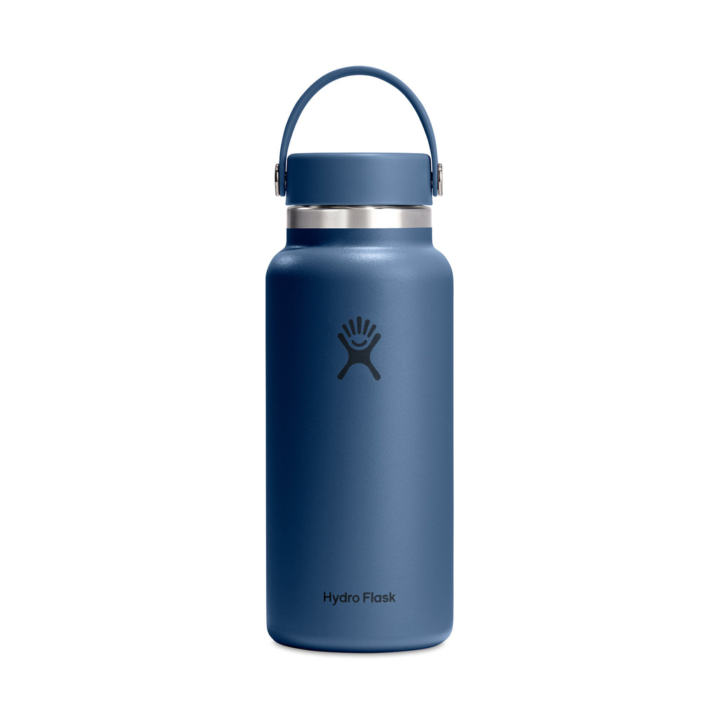 Hydro Flask Wide Mouth Insulated Bottle, 32 oz Laser Engraving - Harbor Blue - View 2