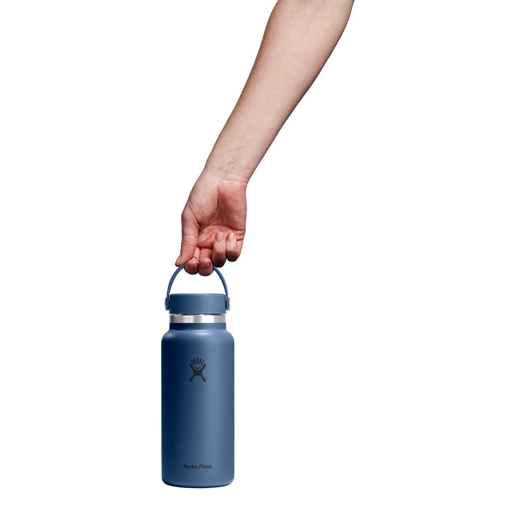 Hydro Flask Wide Mouth Insulated Bottle, 32 oz Laser Engraving - Harbor Blue - View 4