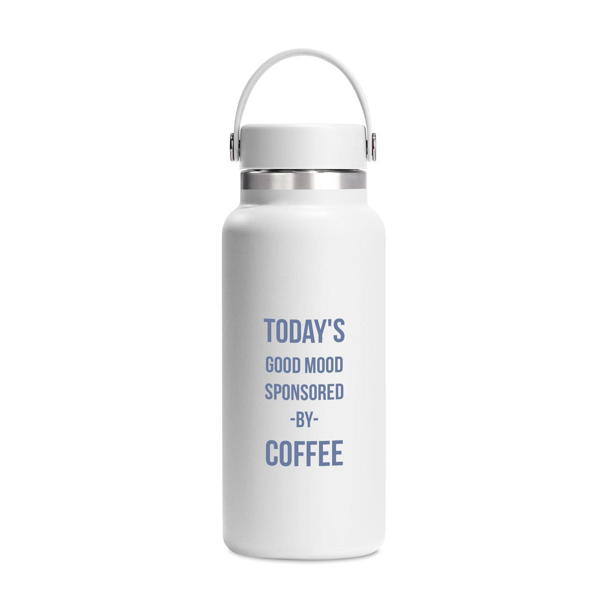 Hydro Flask Wide Mouth Insulated Bottle, 32 oz Laser Engraving - White - View 1