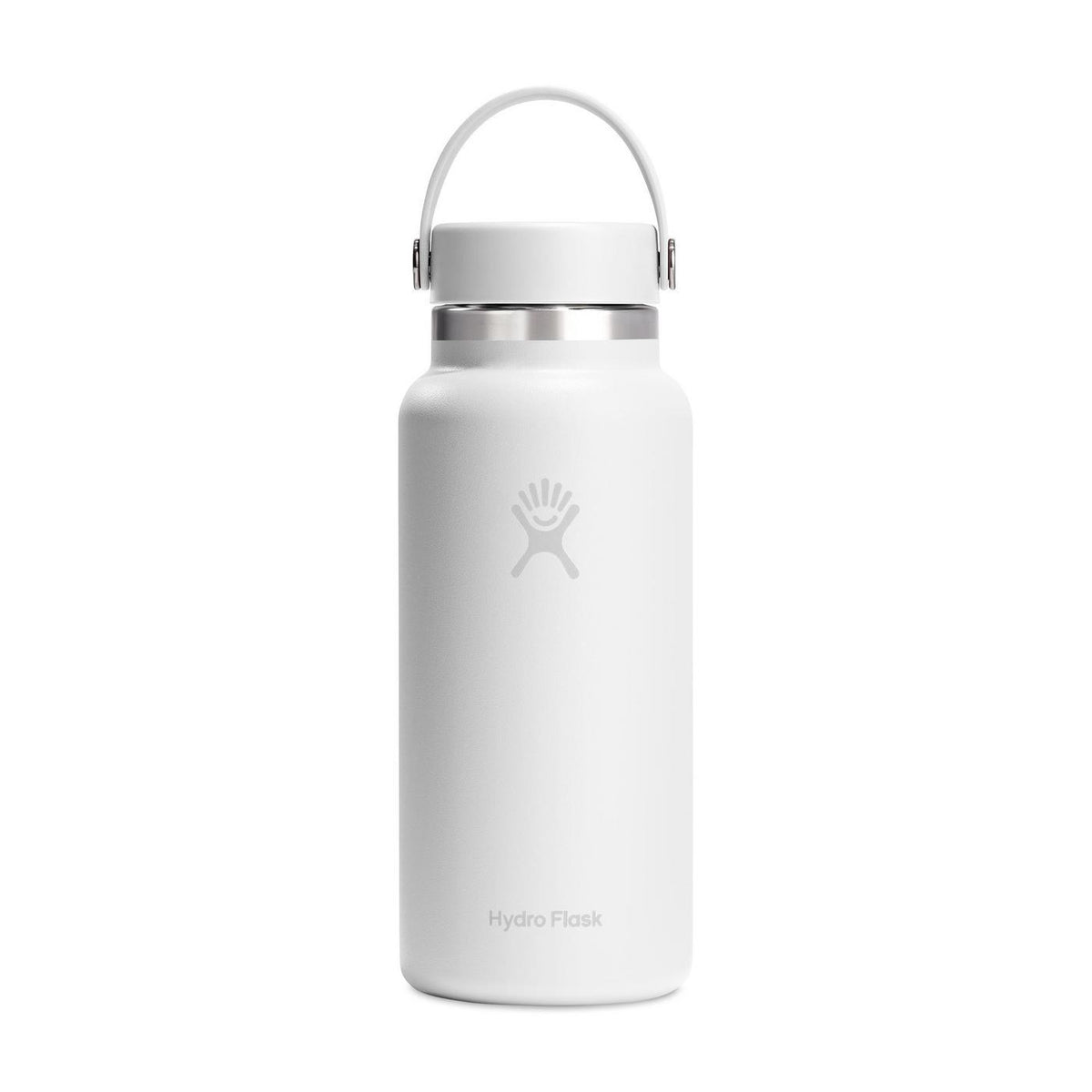 Hydro Flask Wide Mouth Insulated Bottle, 32 oz Laser Engraving - White - View 2
