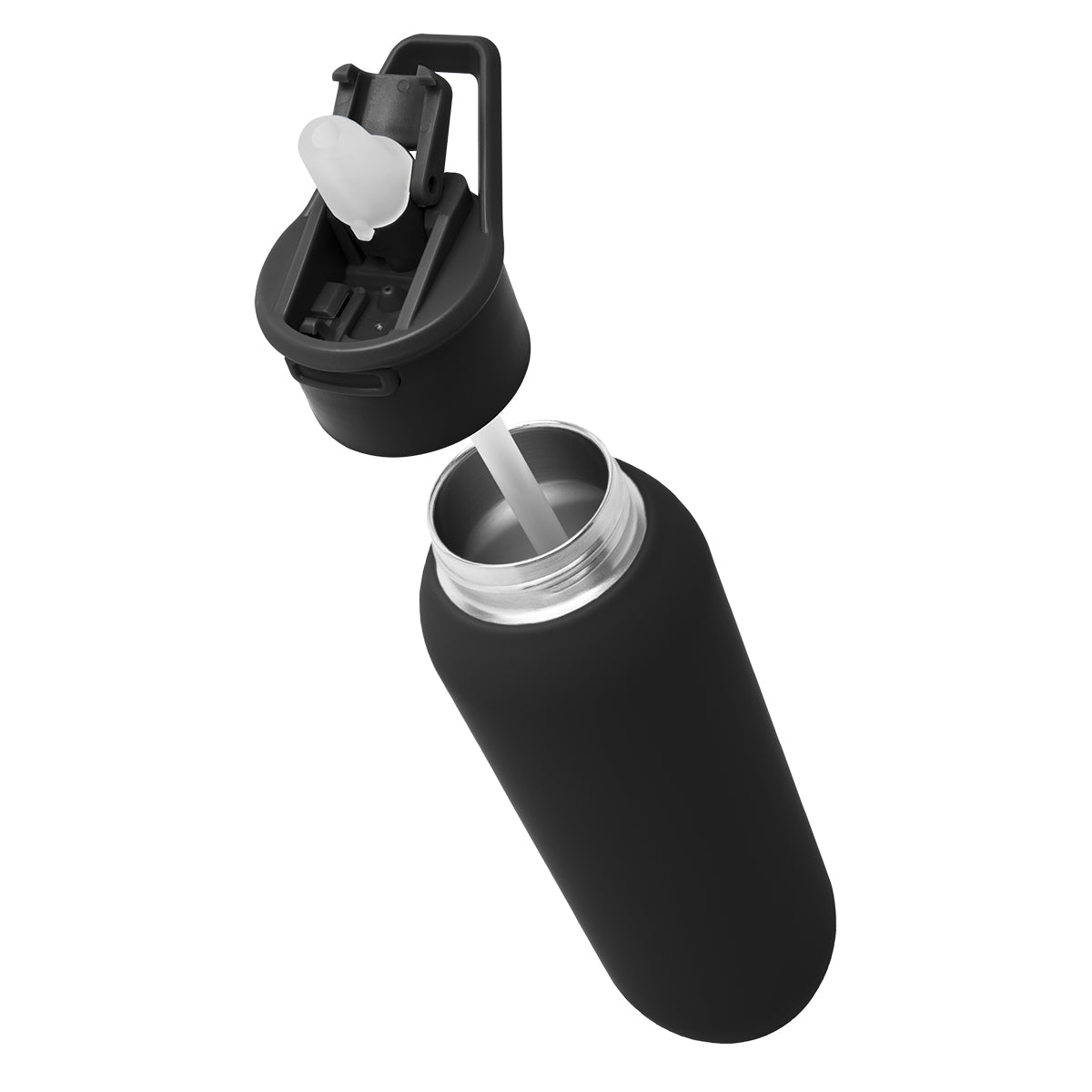 Hydrus Recycled Stainless Steel Bottle, 20 oz - Black - Parts