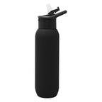 Hydrus Recycled Stainless Steel Bottle, 20 oz - Black - Side