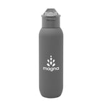 Hydrus Recycled Stainless Steel Bottle, 20 oz - Gray - Silk Screen