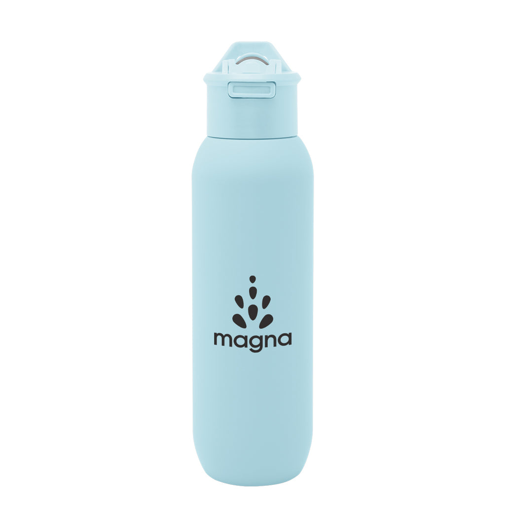 Hydrus Recycled Stainless Steel Bottle, 20 oz - Light Blue - Silk Screen