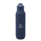 Hydrus Recycled Stainless Steel Bottle, 20 oz - Navy - Laser Engraving